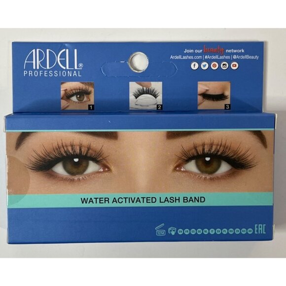 Ardell Aqua Lashes 343 Black No Adhesive Needed Water Activated Strip Lashes - Picture 3 of 3